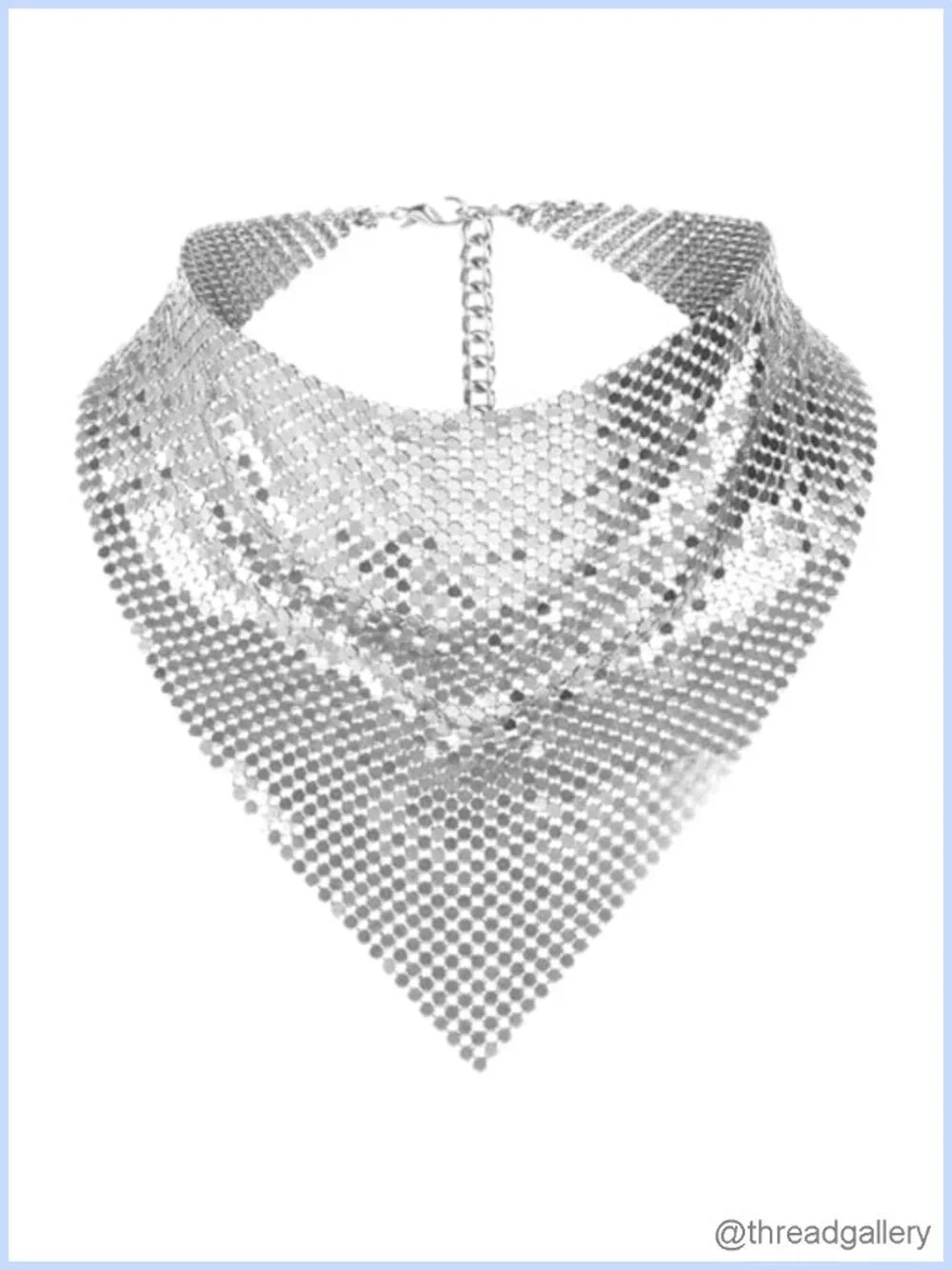 Sequined Bandana Headscarf for Women Adjustable Music Festival Neck Scarf